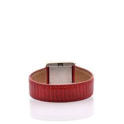 Montre POIRAY "Ma première" en or jaune, acier, cuir, cristal et quartz - Castafiore