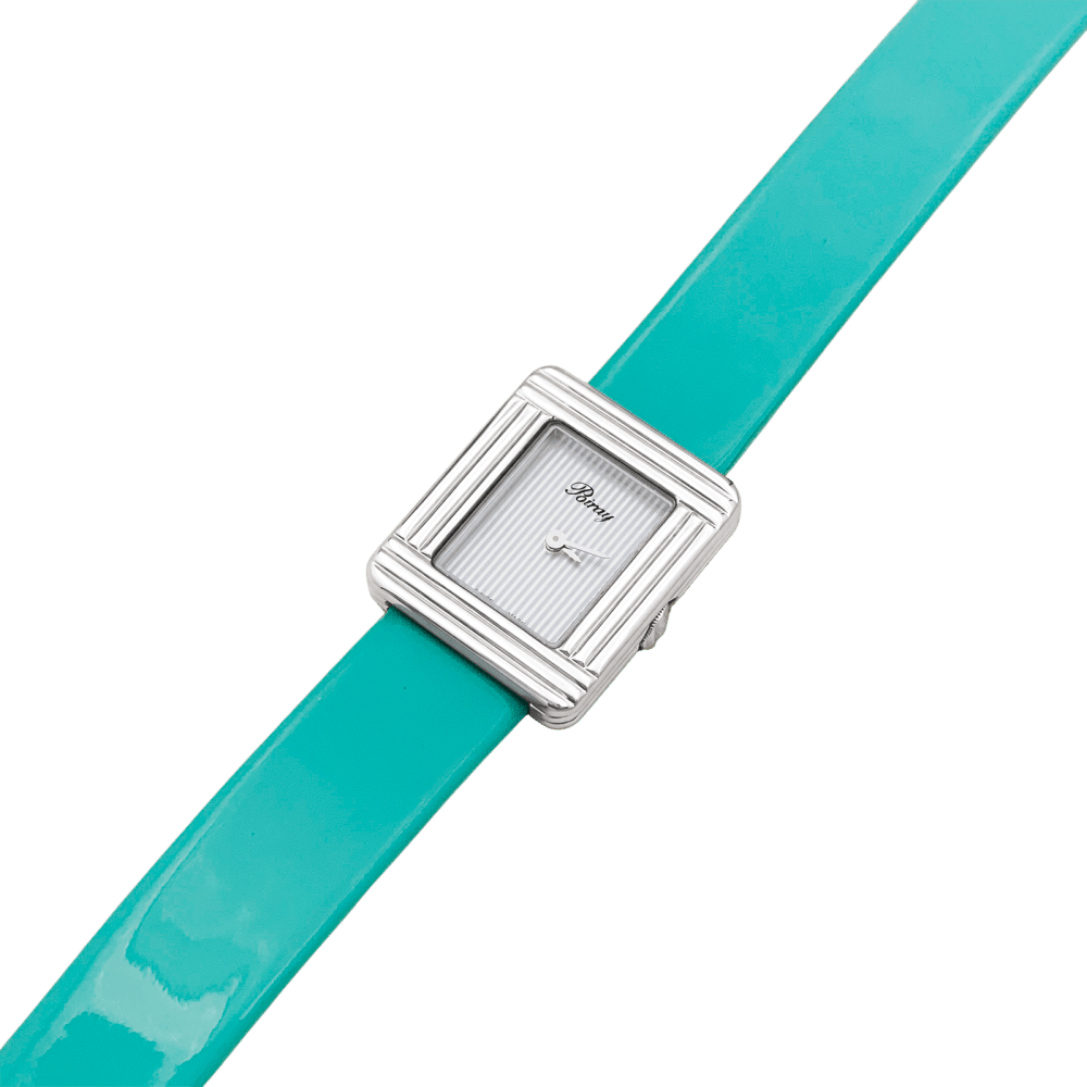 Watch Poiray, "Ma Première Mini", steel, leather.