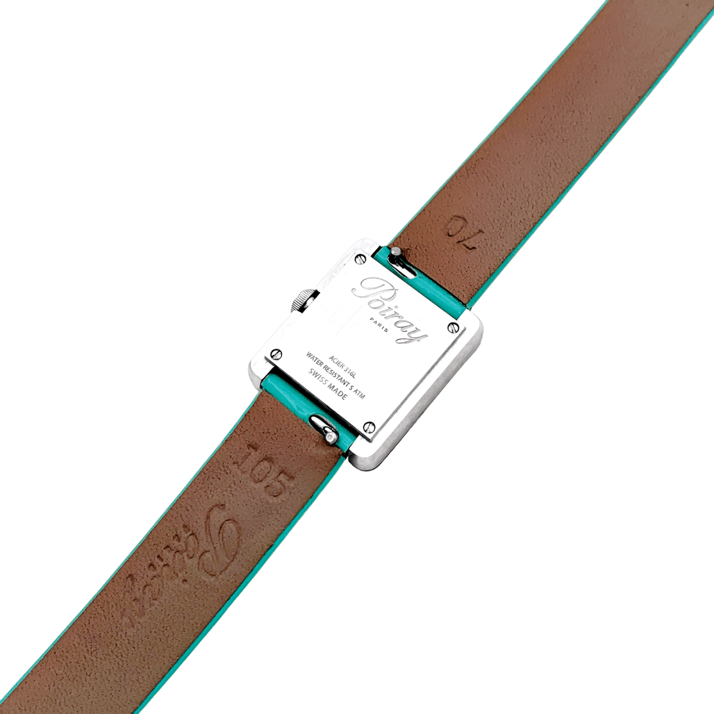 Watch Poiray, "Ma Première Mini", steel, leather.