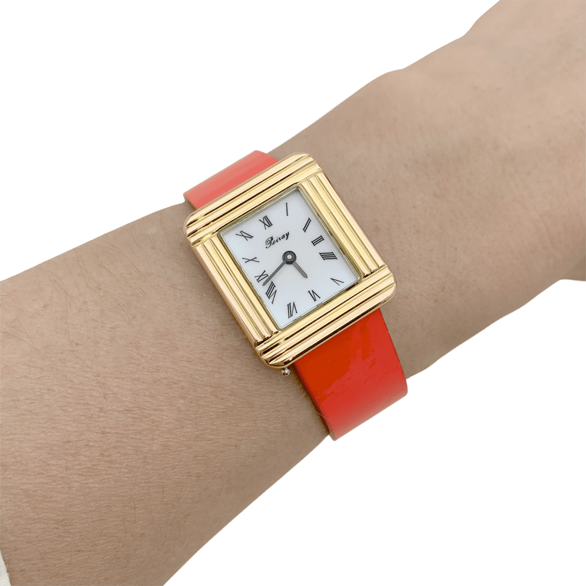 Montre POIRAY, "Ma Première", plaqué or, acier. - Castafiore