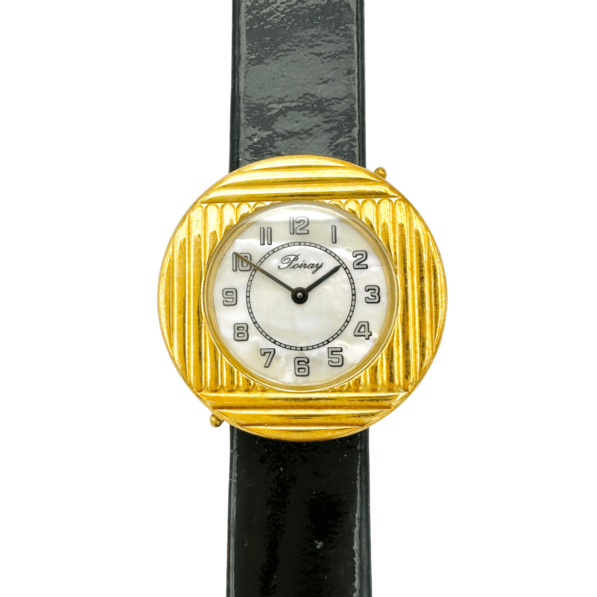 Montre POIRAY "Ma Seconde" en or jaune, nacre et cuir - Castafiore