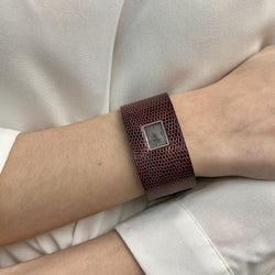 Montre POIRAY "Time 3" en acier, nacre et quartz - Castafiore