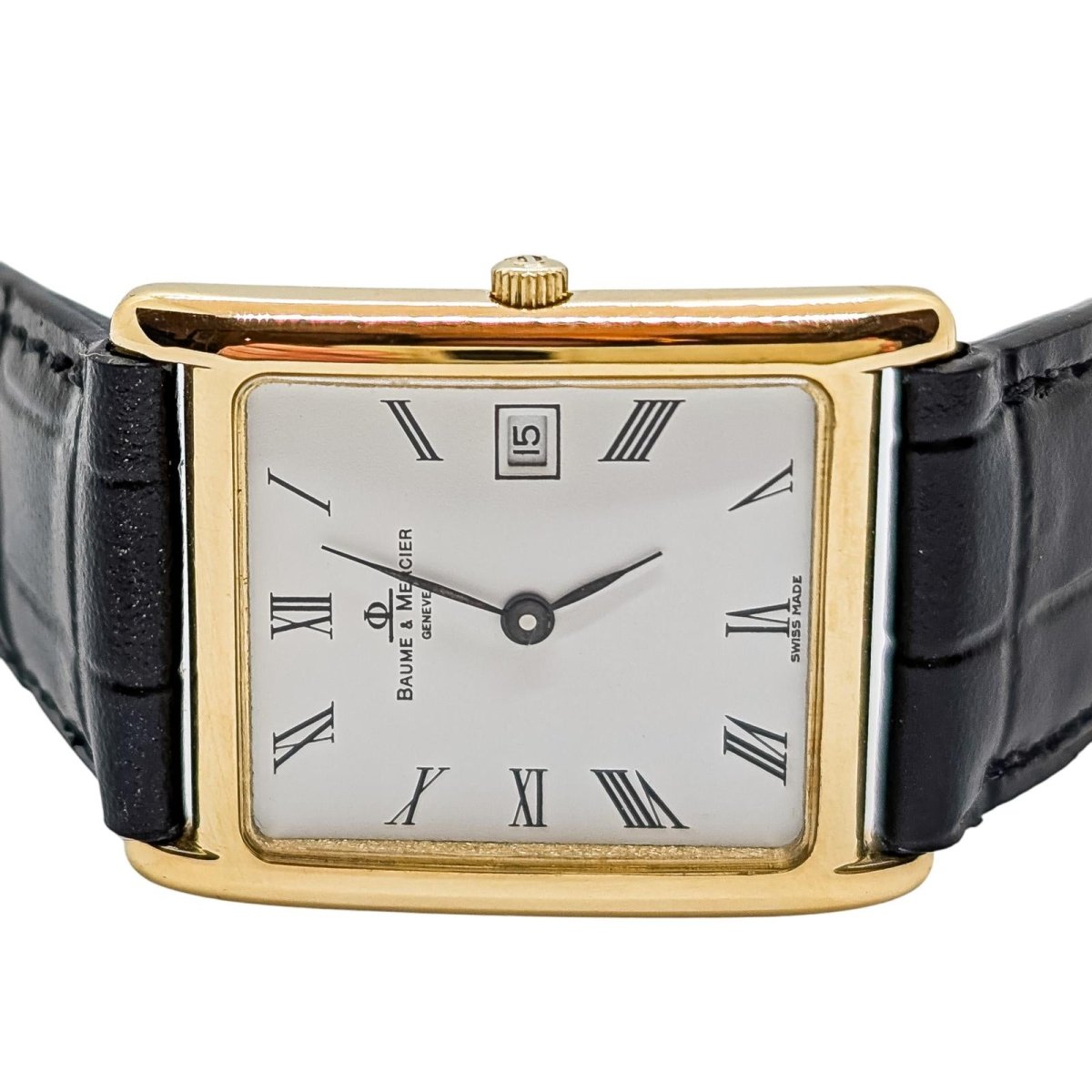 Montre Quartz BAUME ET MERCIER en or et cuir - Castafiore