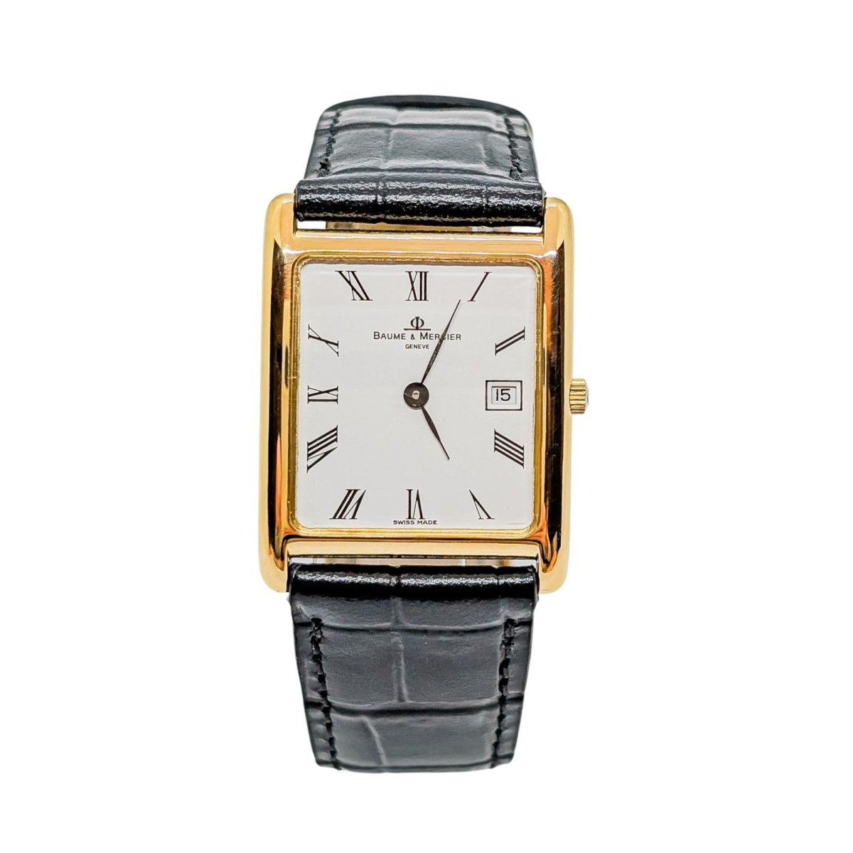 Montre Quartz BAUME ET MERCIER en or et cuir - Castafiore