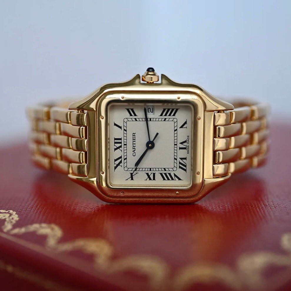 Montre Quartz CARTIER "Panthere" en or jaune. - Castafiore