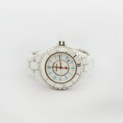 Montre Quartz CHANEL "J12" en céramique blanche - Castafiore