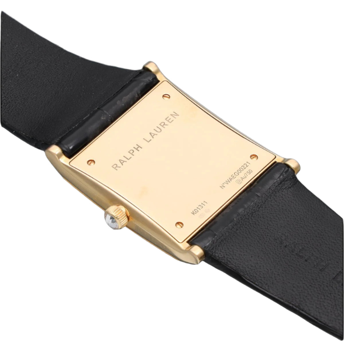 Montre RALPH LAUREN "Collection 867" en or rose, cuir et diamants - Castafiore