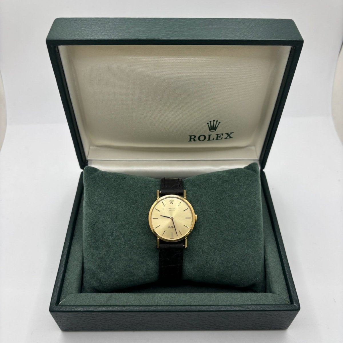 Montre ROLEX "Cellini" en or jaune, acier et cuir - Castafiore