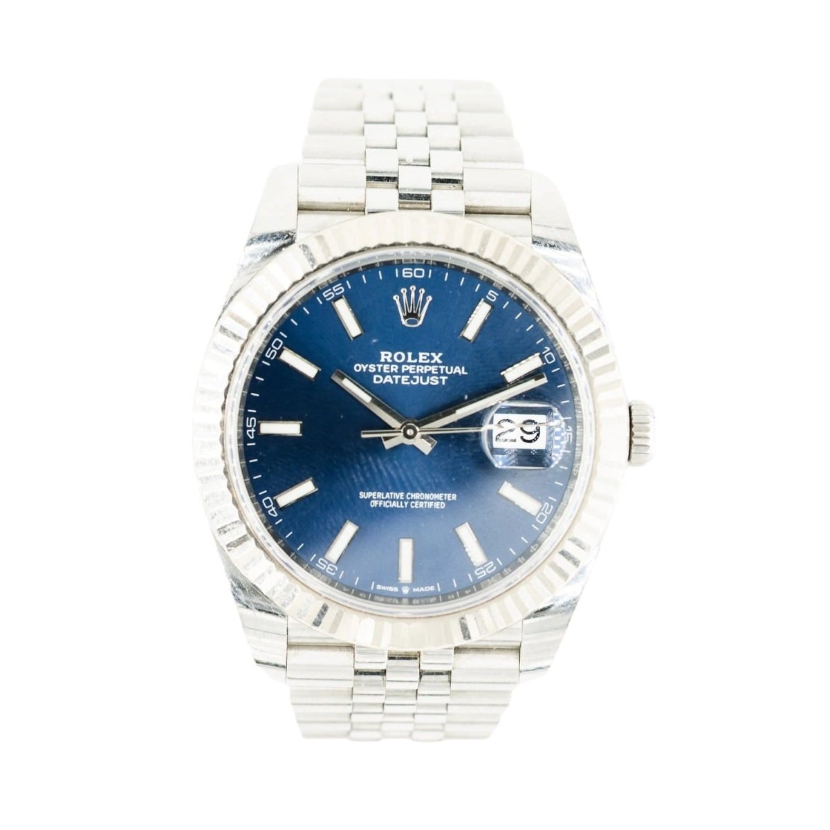 Montre ROLEX "Datejust 41" en acier et or blanc - Castafiore