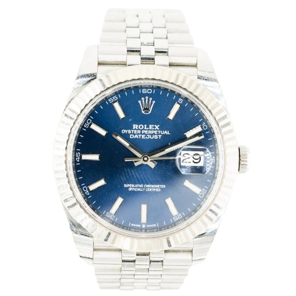 Montre ROLEX "Datejust 41" en acier et or blanc - Castafiore