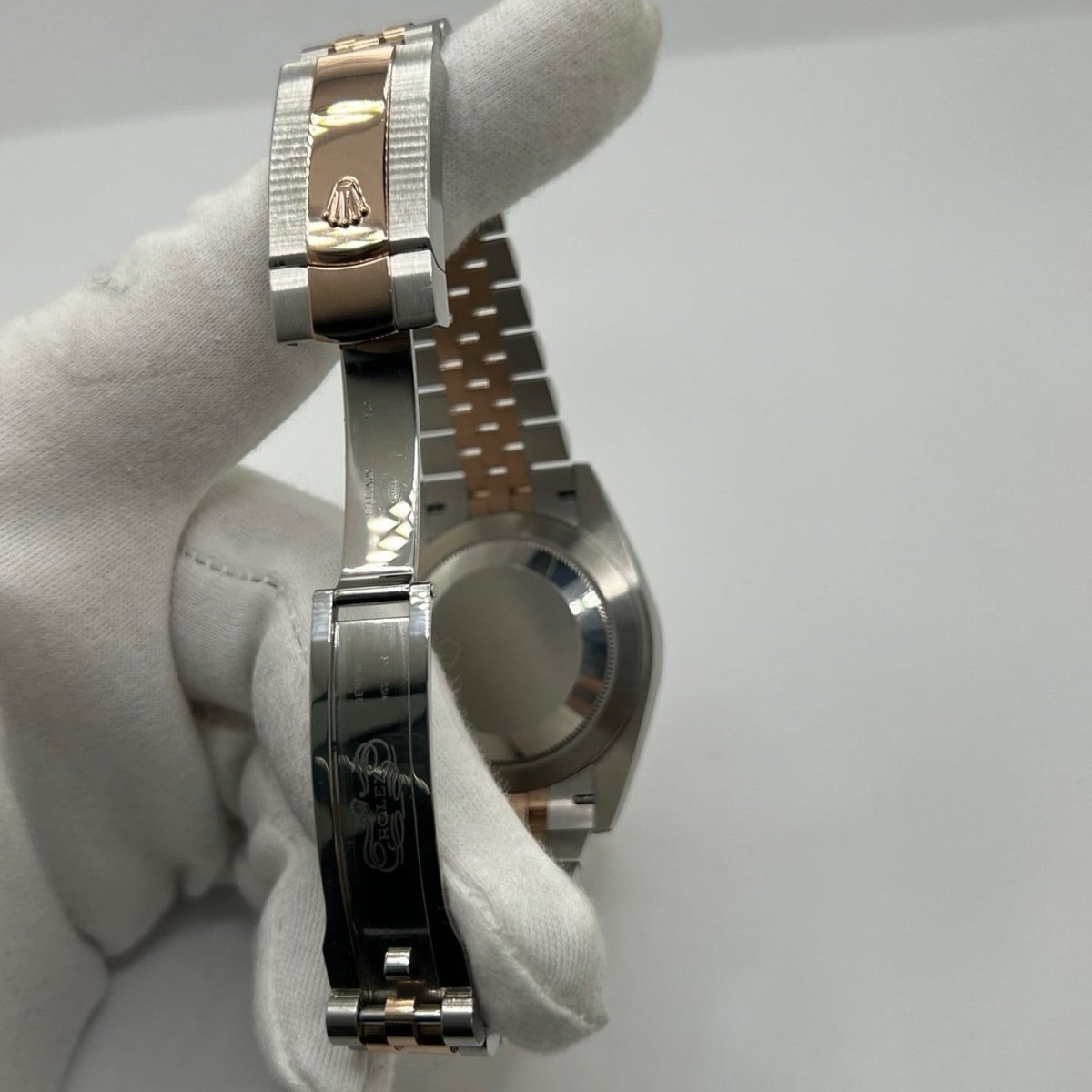 Montre ROLEX "DateJust 41" en or rose, acier et diamants - Castafiore