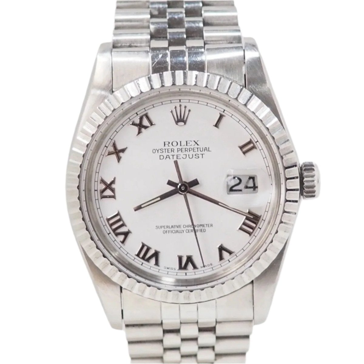 Montre ROLEX "Datejust" en acier - Castafiore