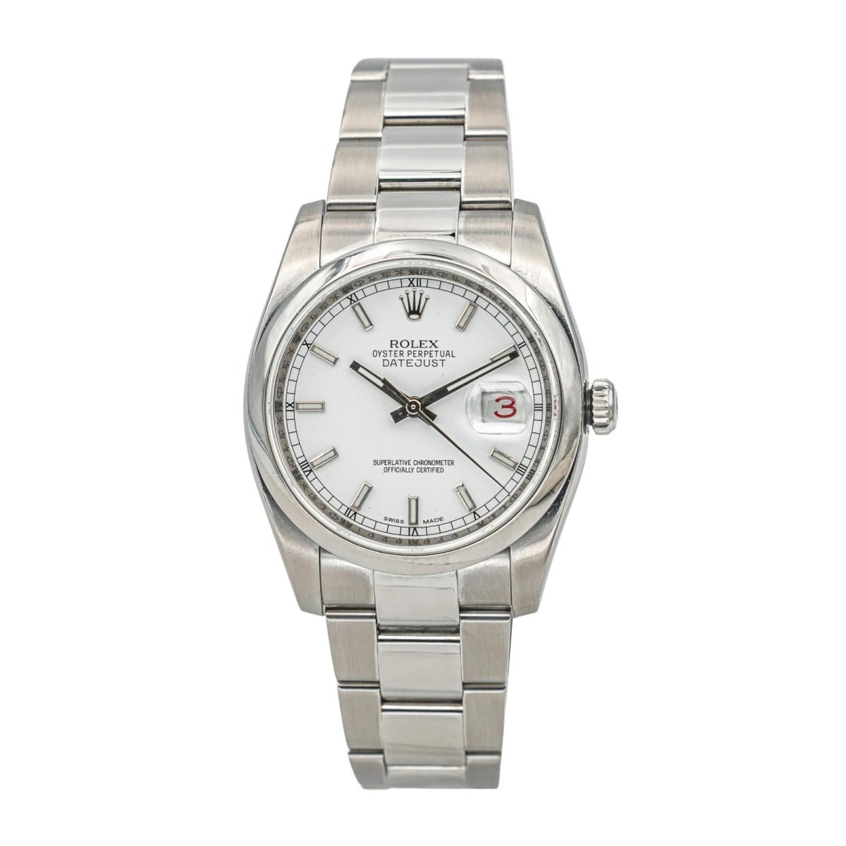 Montre ROLEX "Datejust" en acier et saphir - Castafiore