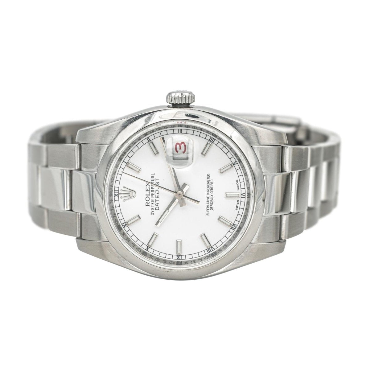 Montre ROLEX "Datejust" en acier et saphir - Castafiore