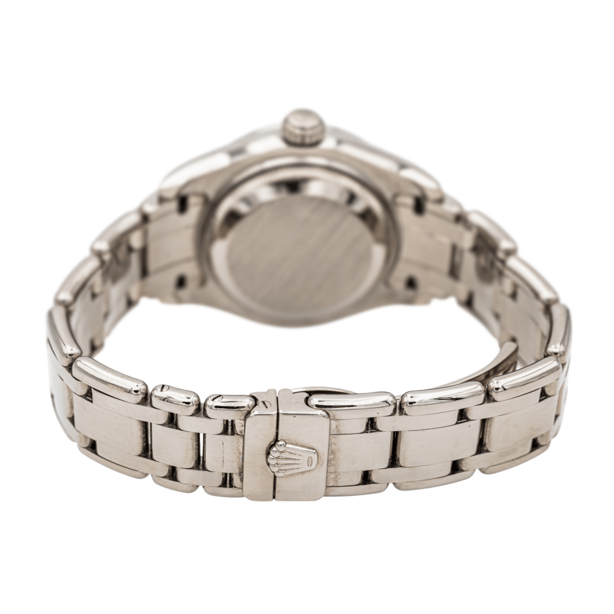 Montre ROLEX "Datejust Pearlmaster" en or blanc, nacre, saphir et diamants - Castafiore