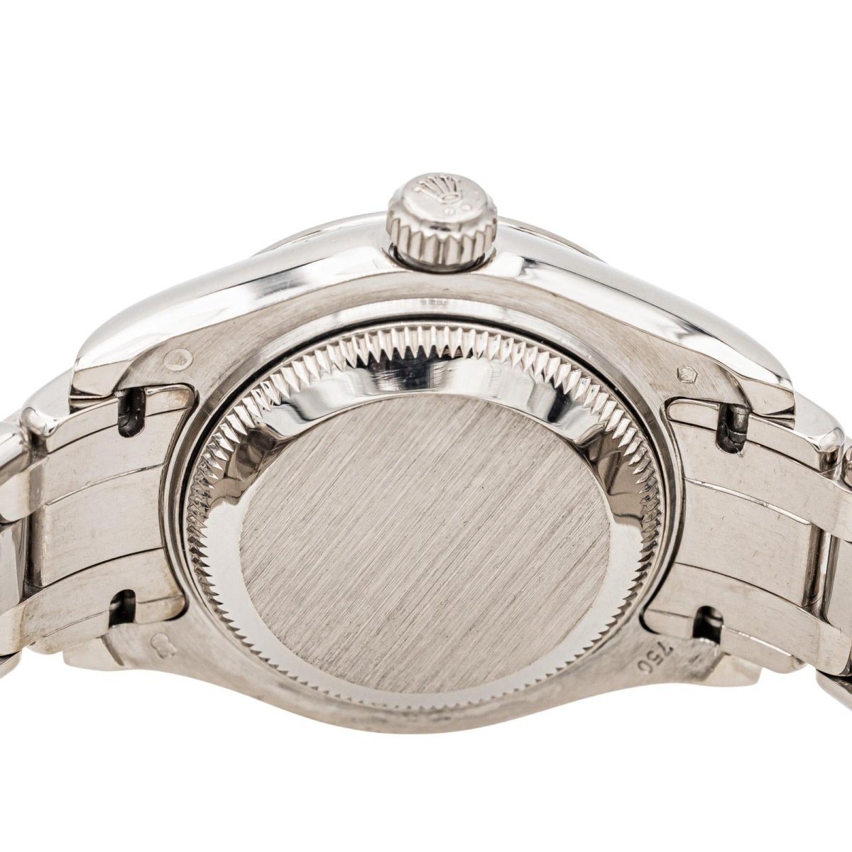 Montre ROLEX "Datejust Pearlmaster" en or blanc, nacre, saphir et diamants - Castafiore