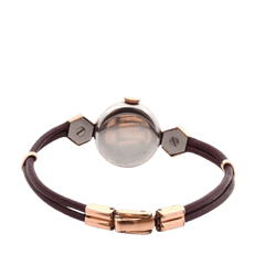 Montre ROLEX en or rose, acier et cuir - Castafiore