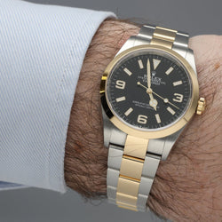 Montre Rolex "Explorer" en or jaune et acier - Castafiore