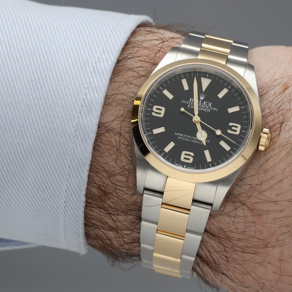 Montre Rolex "Explorer" en or jaune et acier - Castafiore