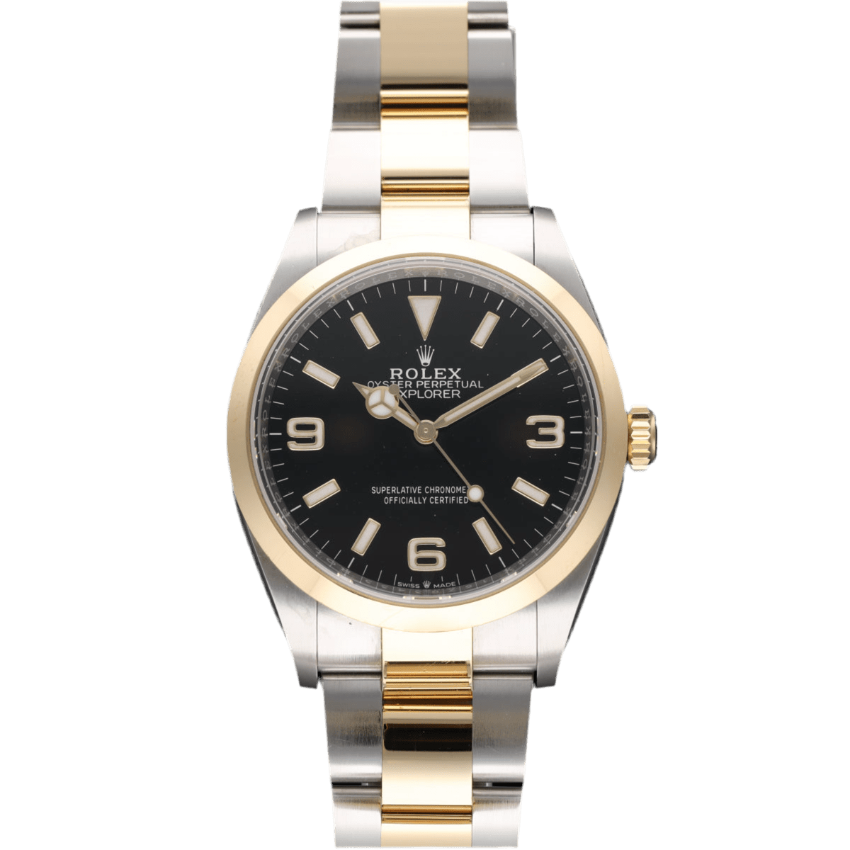 Montre Rolex "Explorer" en or jaune et acier - Castafiore