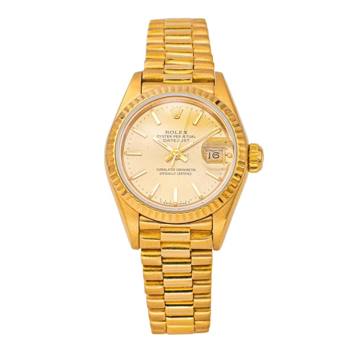 Montre ROLEX "Lady - Datejust" en or jaune - Castafiore