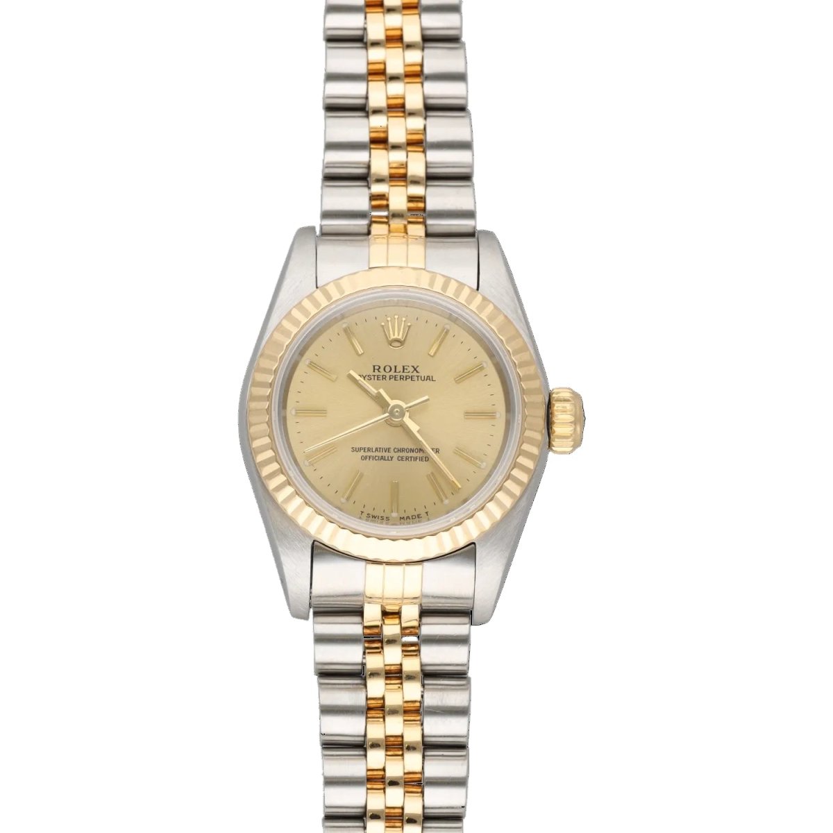Montre ROLEX "Lady Oyster Perpetual" en or jaune et acier - Castafiore