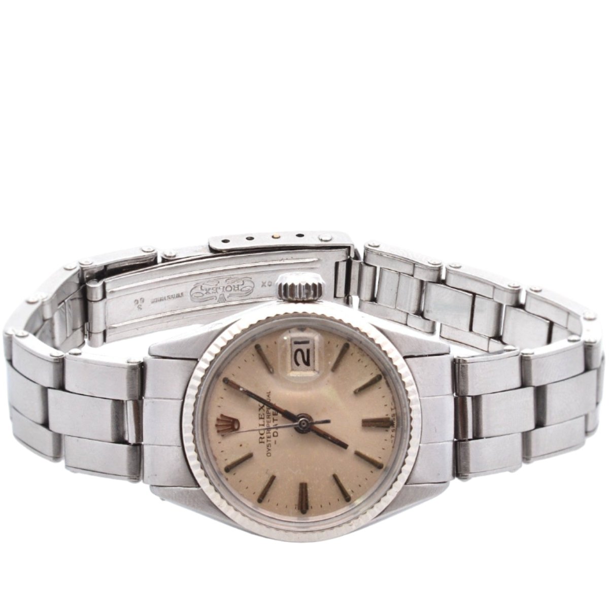 Montre ROLEX "Oyster Perpetual Date" en acier - Castafiore