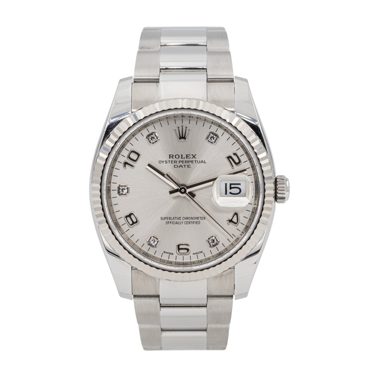 Montre ROLEX "Oyster Perpetual Date" en Acier Diamant - Castafiore