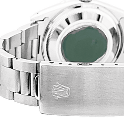 Montre ROLEX "Oyster Perpetual Date" en acier et argent - Castafiore