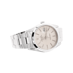 Montre ROLEX "Oyster Perpetual Date" en acier et argent - Castafiore
