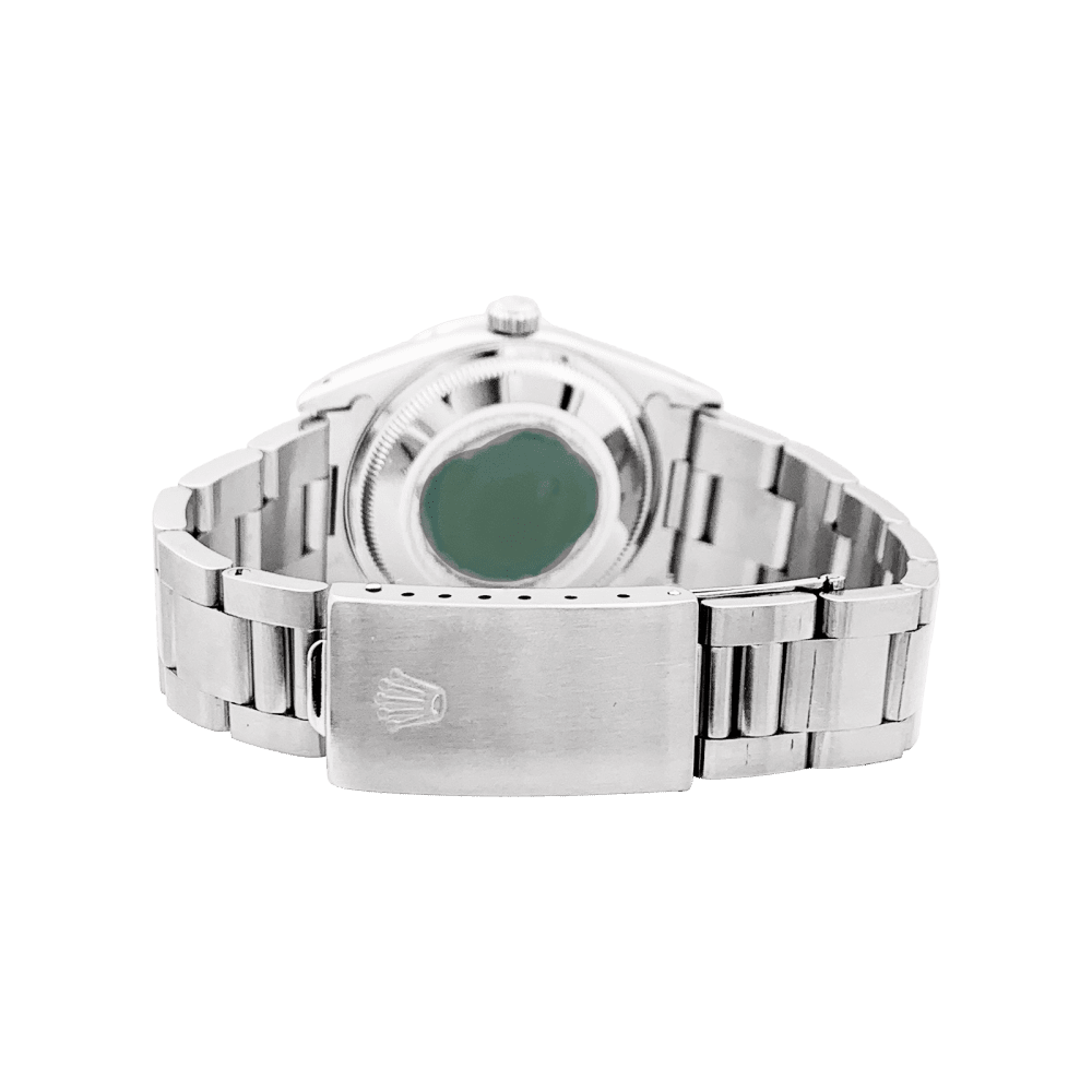 Montre ROLEX "Oyster Perpetual Date" en acier et argent - Castafiore
