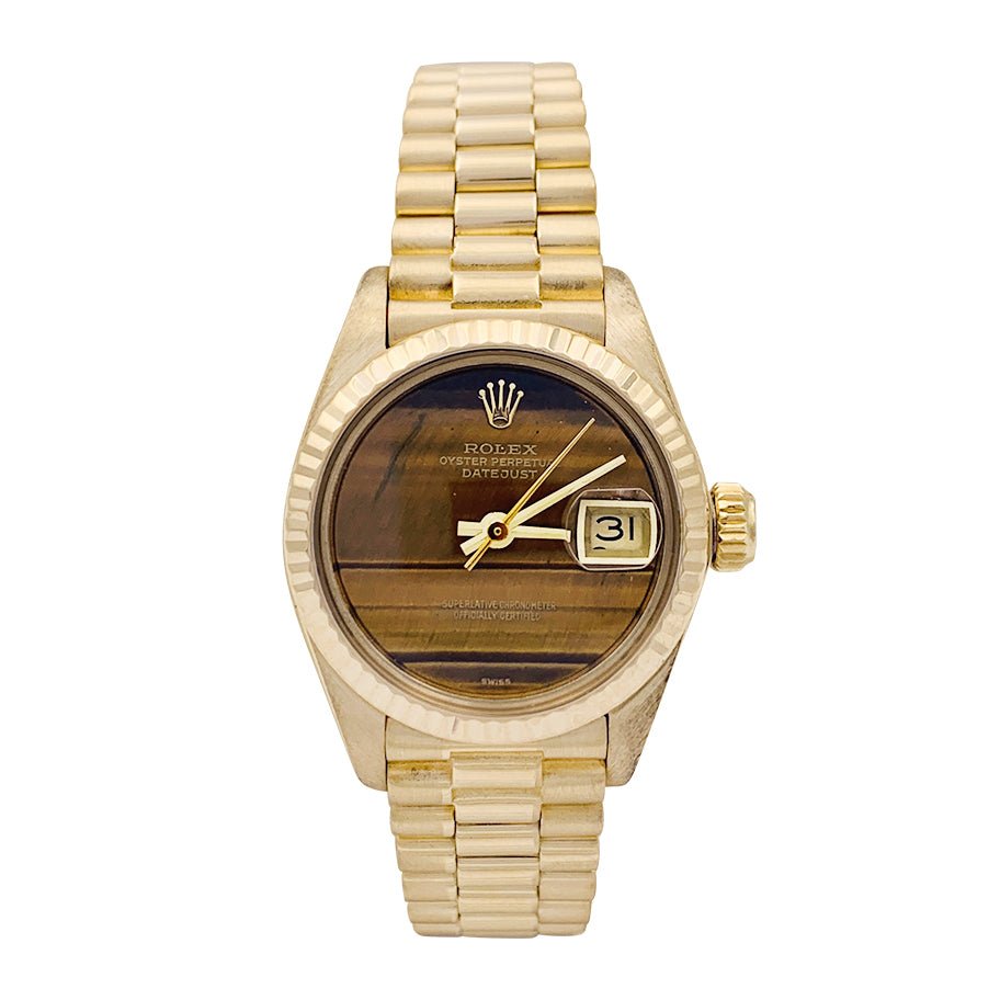 Montre ROLEX "Oyster Perpetual Datejust" en or jaune. - Castafiore