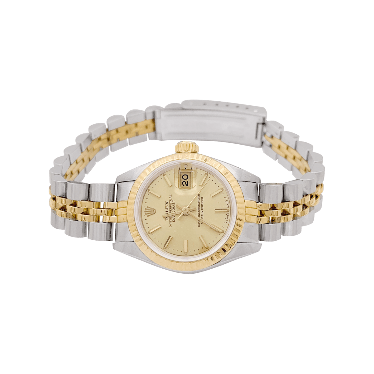 Montre ROLEX "Oyster Perpetual Datejust" en or jaune et acier - Castafiore