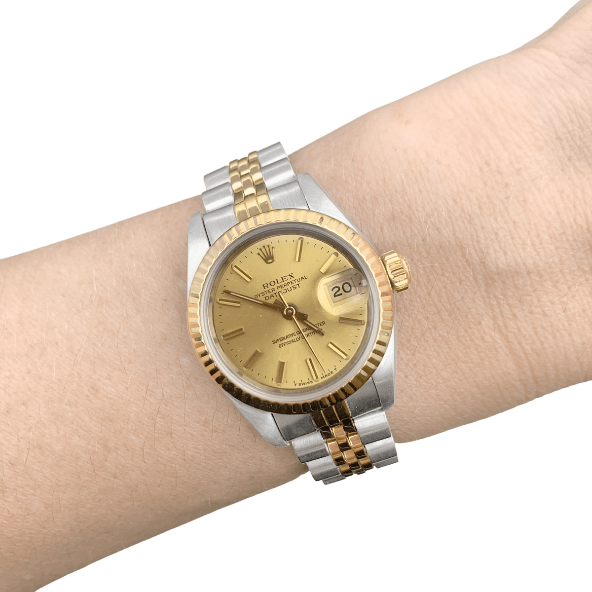 Montre ROLEX "Oyster Perpetual Datejust" en or jaune et acier - Castafiore