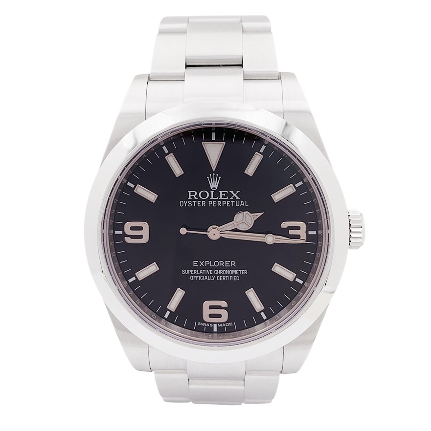 Montre ROLEX "Oyster Perpetual Explorer" en acier - Castafiore