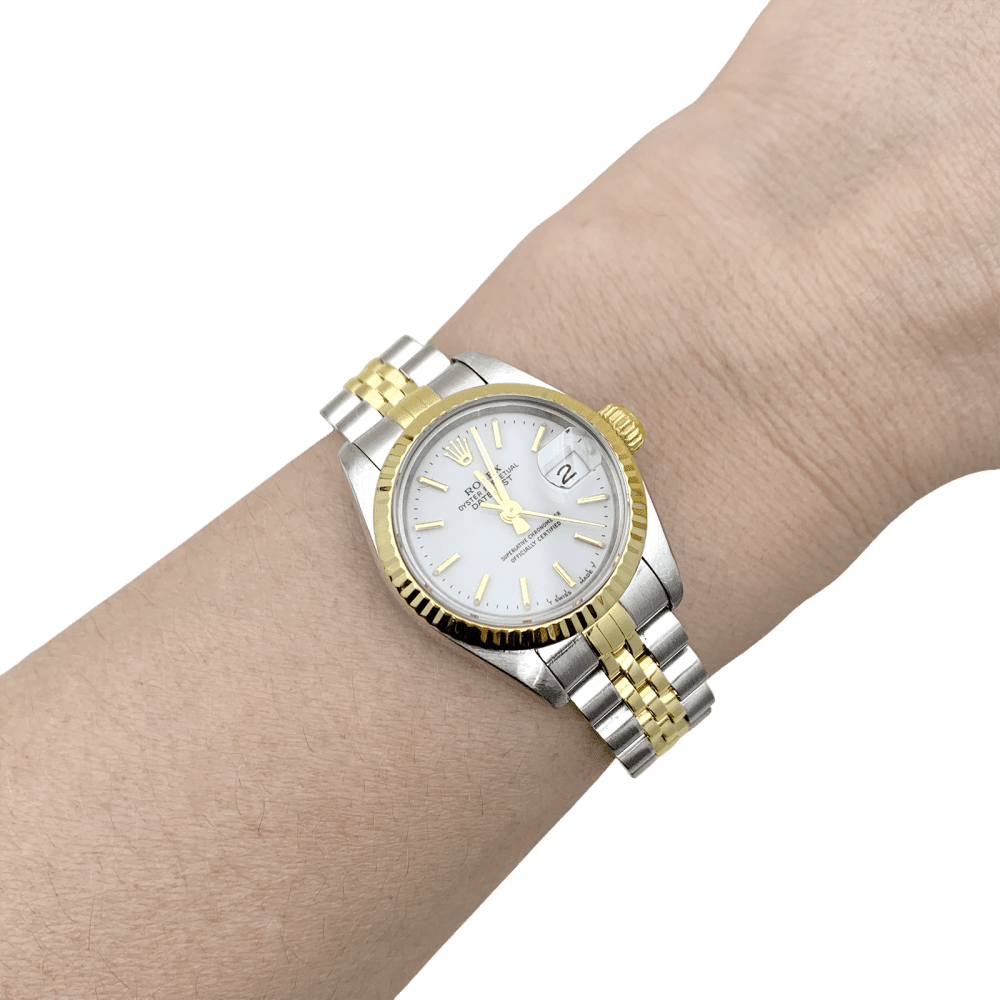 Montre ROLEX "Oyster Perpetual Lady DateJust" en or jaune et acier - Castafiore