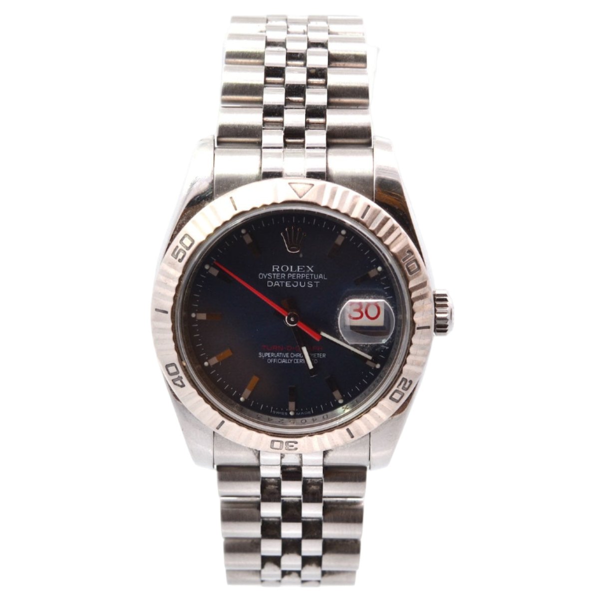 Montre ROLEX "Oyster Perpetual Turn - 0 - Graph" en acier - Castafiore