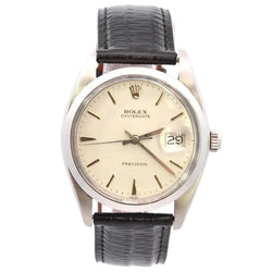 Montre ROLEX "OysterDate Precision" en cuir - Castafiore