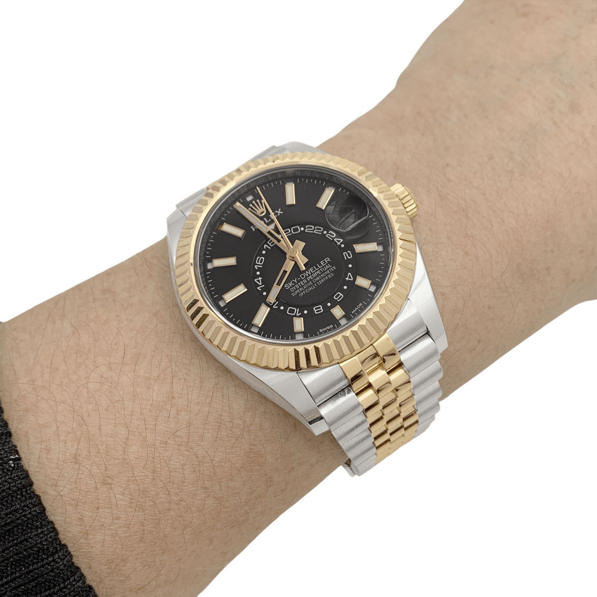 Montre Rolex Sky Dweller en acier et or jaune - Castafiore