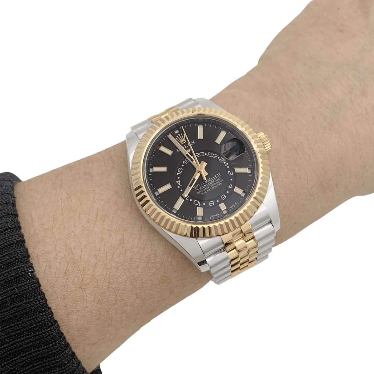 Montre Rolex Sky Dweller en acier et or jaune - Castafiore