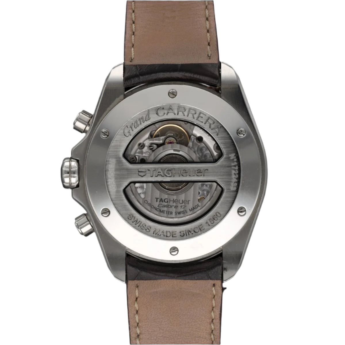 Montre TAG Heuer Grand Carrera en acier – 43 mm – Ref. CAV511B – Vers 2010 – Avec boîte d’origine - Castafiore