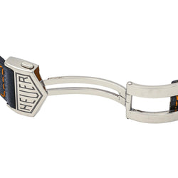 Montre TAG HEUER "Monaco Gulf" en acier, saphir et cuir - Castafiore