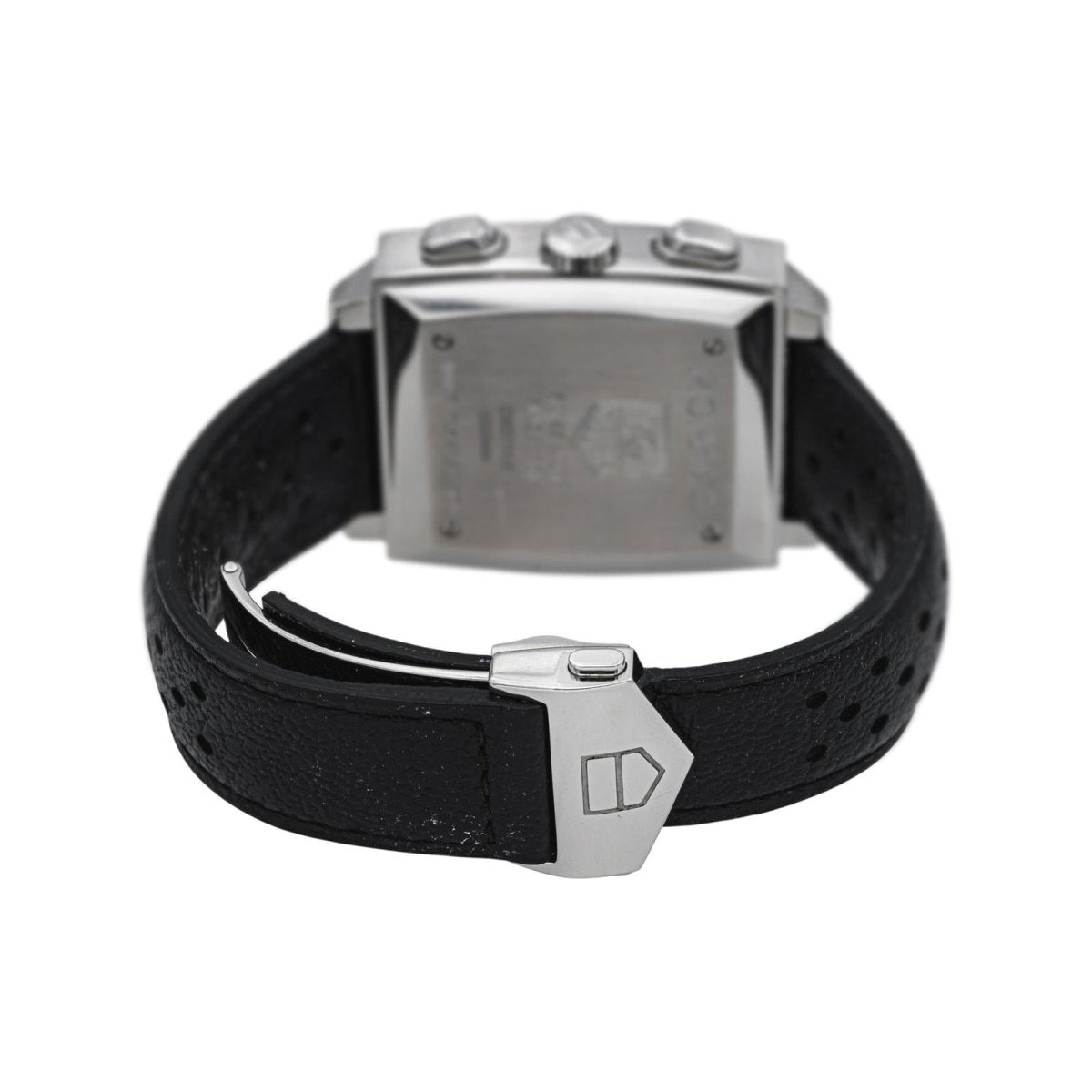 Montre TAG HUEUR "Monaco" en acier et cuir - Castafiore