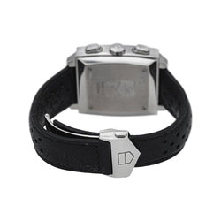 Montre TAG HUEUR "Monaco" en acier et cuir - Castafiore