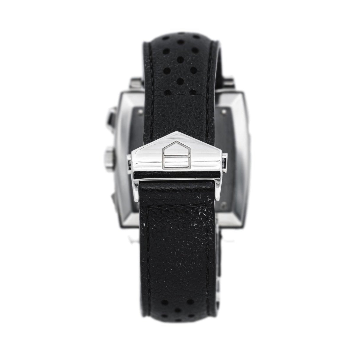 Montre TAG HUEUR "Monaco" en acier et cuir - Castafiore