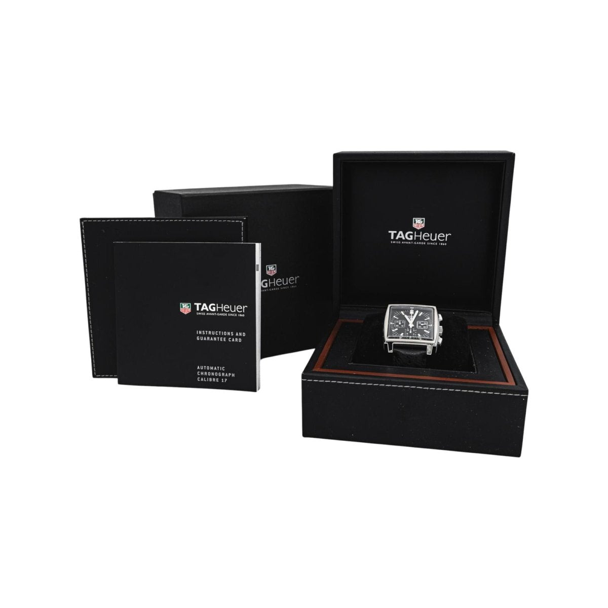 Montre TAG HUEUR "Monaco" en acier et cuir - Castafiore