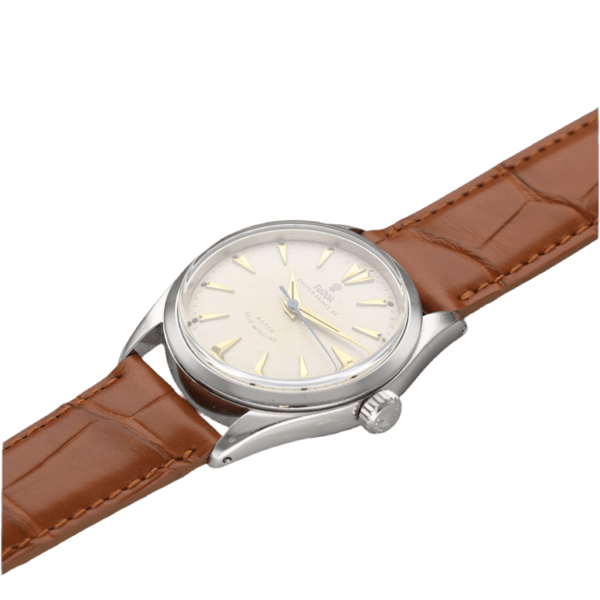 Montre TUDOR "Oyster Prince" en acier et cuir - Castafiore