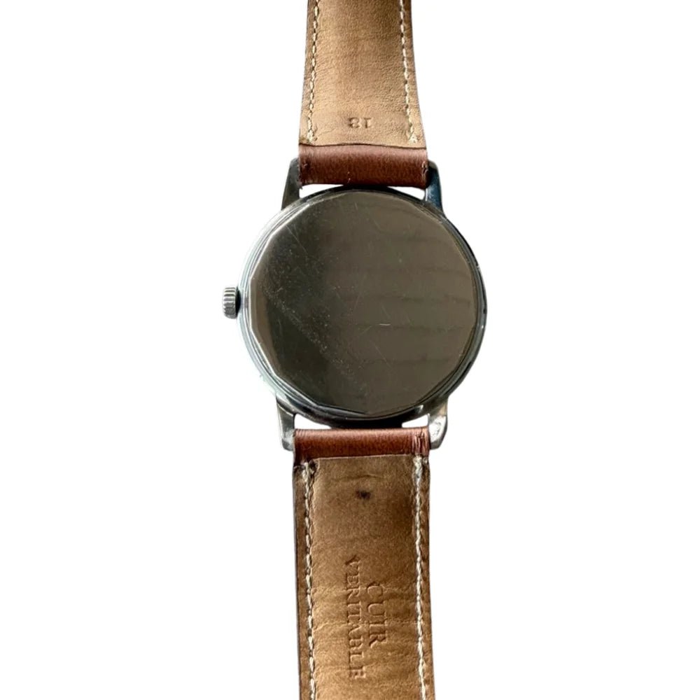 Montre UNIVERSAL GENEVE en acier et cuir - Castafiore