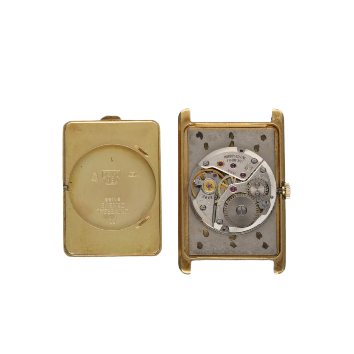 Montre Universal Geneve rectangulaire Extraplate Homme en Or Jaune 18k vers 1975. Mécanique. ref 142200 - Castafiore