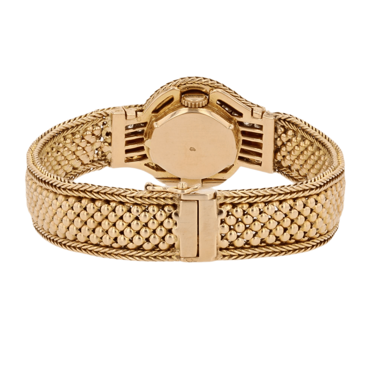 Montre UTI en or jaune, perles et diamants - Castafiore